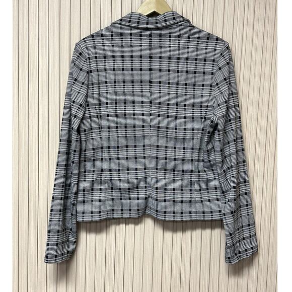 Amanda + Chelsea Plaid One-Button Blazer Size L - Picture 2 of 6